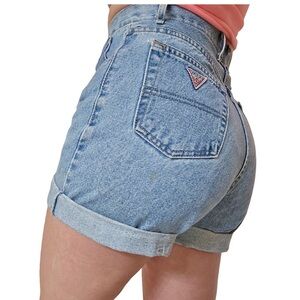 Guess Vintage Retro High Waisted Denim Jean Shorts 29
